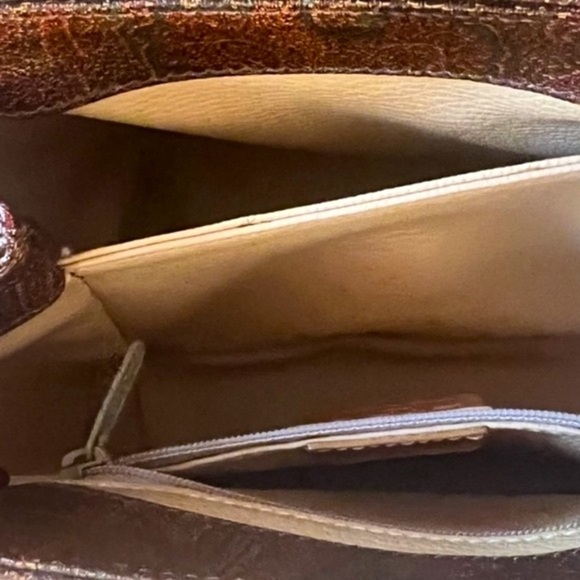 ETRO RARE PAISLEY TORTOISESHELL PATTERN PLASTIC HANDLE HANDBAG PVC/LEATHER - Picture 12 of 14